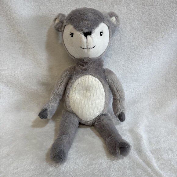 Sweet‎ Fawn Super Soft Plush, Gray/Ivory Deer by Dwell Studio 14” - Picture 7 of 8